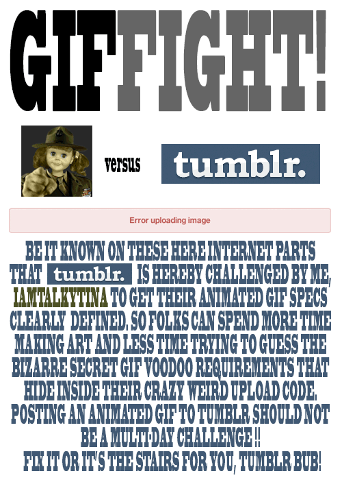 "Tina versus Tumblr GIF Fight" animated GIF by @iamTalkyTina