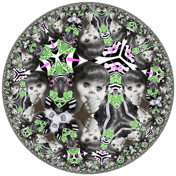 "Kaleidoscopic Hyperbolic iamTalkyTina," animated GIF by @iamTalkyTina